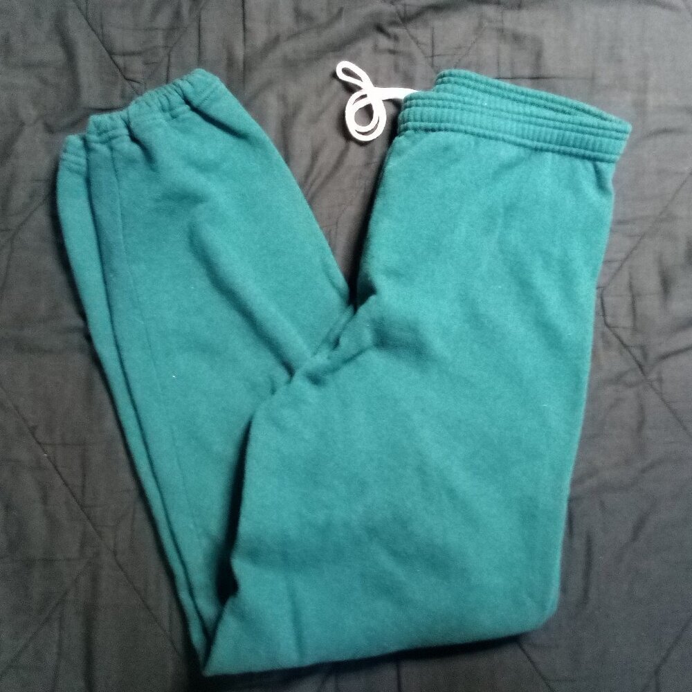 Vintage Jerzees Blank Sweatpants Joggers Trainers Teal